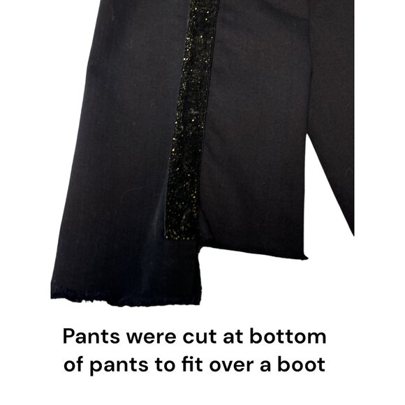 Frame Denim Le High Straight Jeans Black With Gold Side Stripes Size 30 - Picture 10 of 10